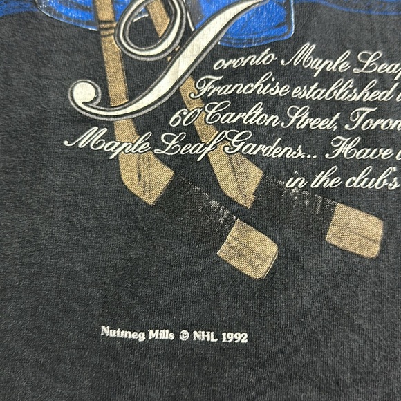 Toronto Maple Leafs Vintage 90s CCM Nutmeg Graphic T-Shirt - Size XL - Picture 6 of 9